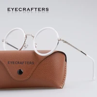 2021 retro frame round eyeglass frames classic new vintage optical glasses men women glasses clear lens accessories transparent
