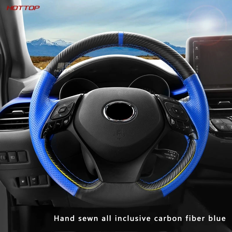 Украшение для автомобильного стайлинга Topunion Toyota CHR 2017 2019 чехлы на руль кожаный