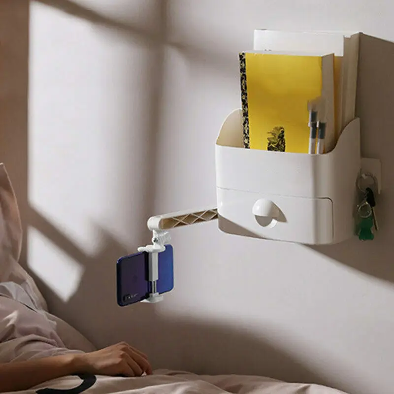 Прикроватная тумбочка для уборки стеллаж хранения полка органайзер с держателем