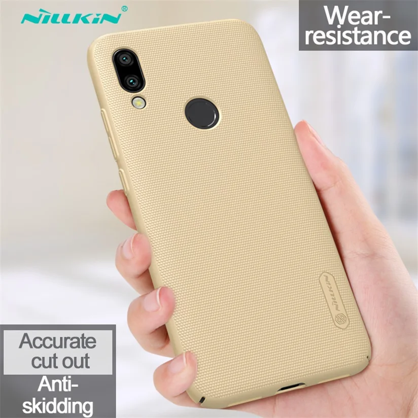 Для Xiaomi Redmi 7 чехол Nillkin чехол для телефона Высокое качество Супер Матовый Щит Жесткий PC задняя крышка для Redmi Y3 подарок держатель телефона - Цвет: Gold