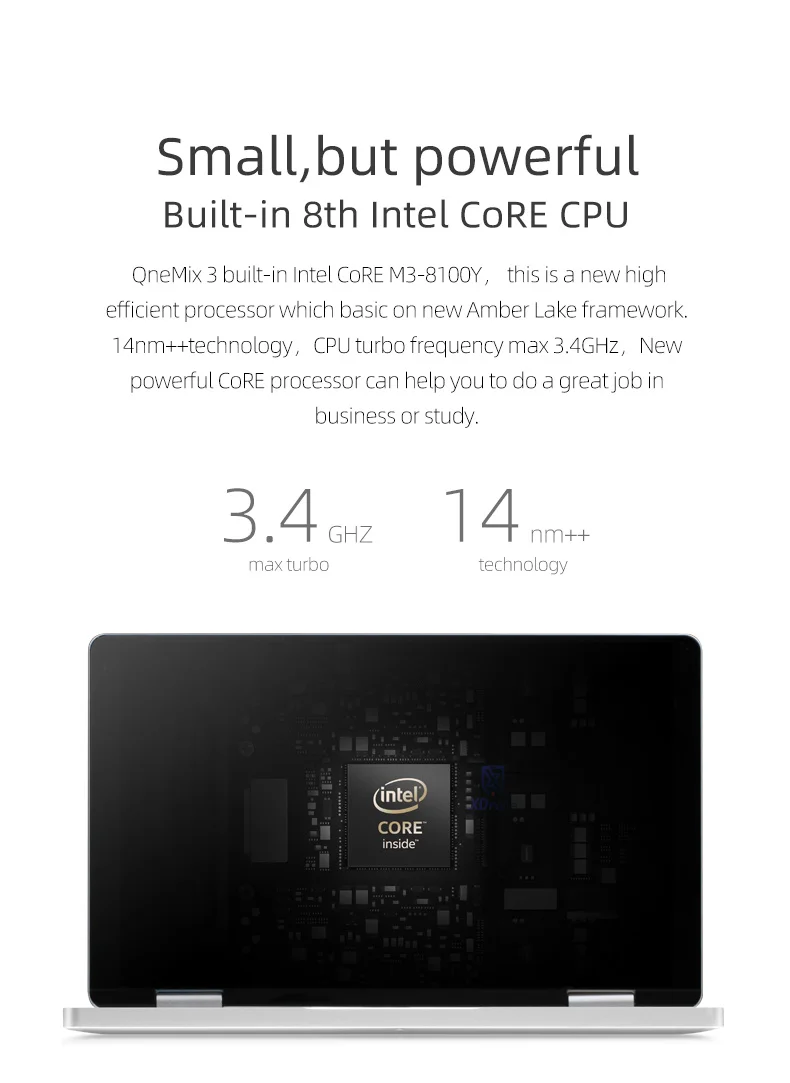 Один микс 3 карманный ноутбук мини-ПК Windows 10 Intel Core M3-8100Y Распознавание отпечатков пальцев 8," ips 8 Гб DDR3 256 ГБ PCI-E