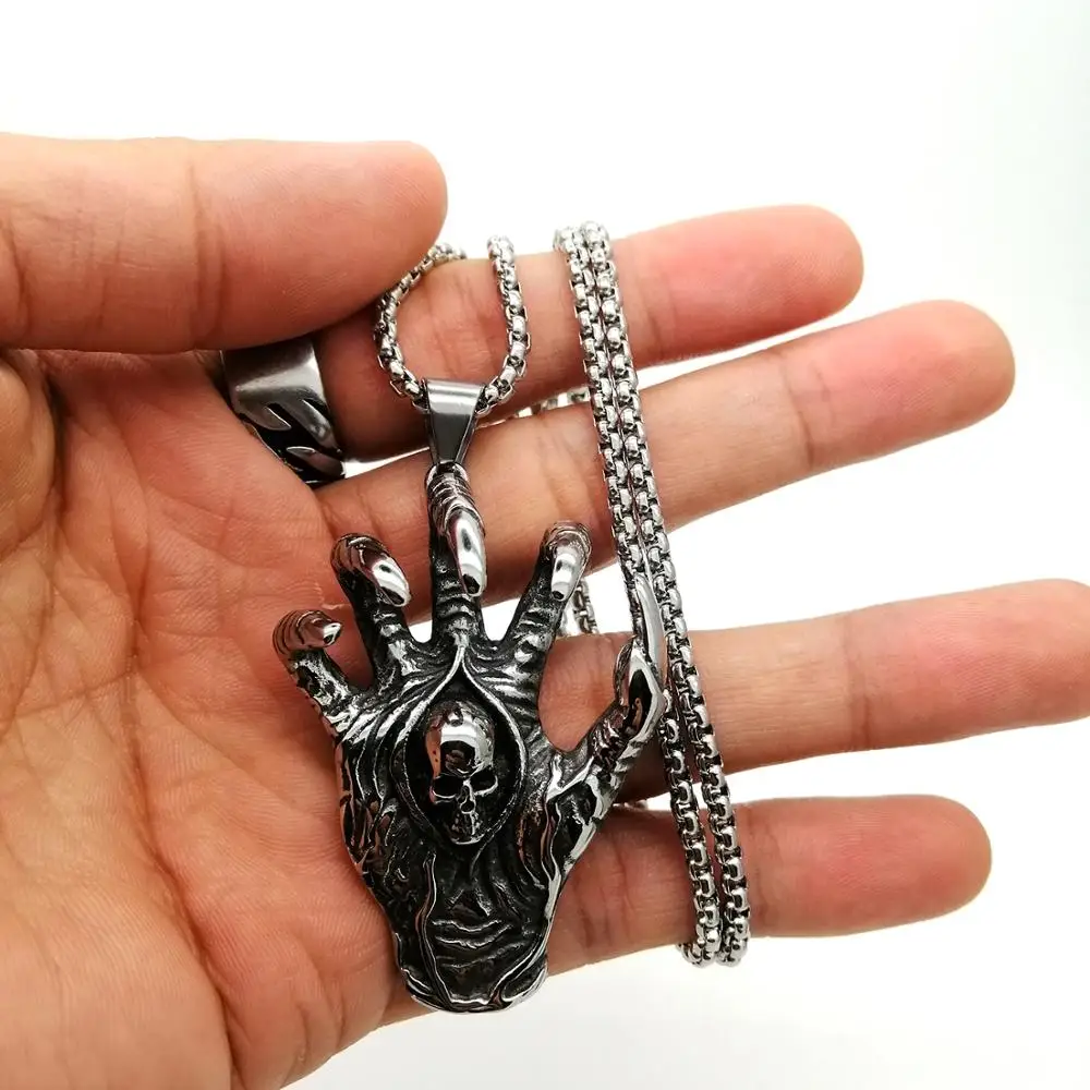 Ожерелье в стиле панк с волшебными крапанами мужской властный ретро кулон виде
