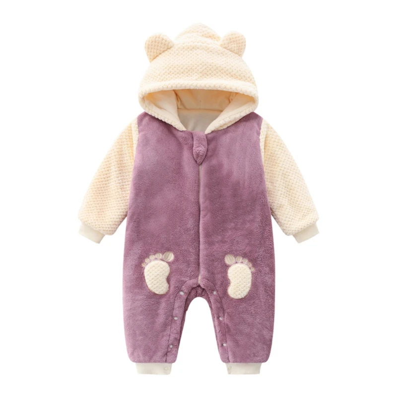 

Baby Hoodie Romper Infants Newborn Jumpsuit Long Sleeve Autumn Winter Outfits