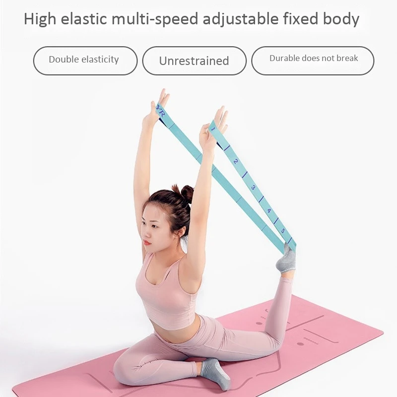 

New Sale Yoga Strap Stretch Straps with 11 Loops Non-Elastic Band, Multi-Loop Exercise Band for Stretching, Pilates, Gymnastics