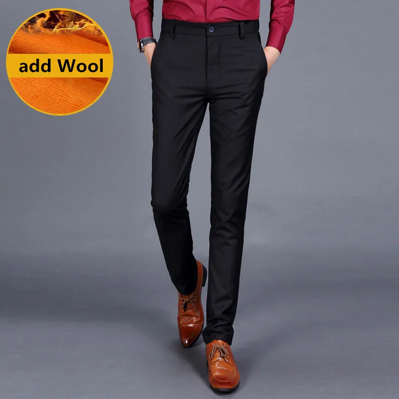 

2021 New Men's Fashion Boutique Solid Color Casual Business Suit Pants Korean-style Men's Winter and Summer Trousers Male Slacks