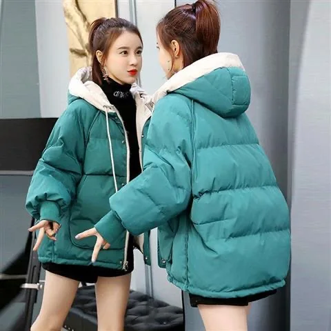 

Winter Coat Women 2020 Fashion Winter Jacket Women Cotton padded Parka Outwear Hooded 7 Colors Solid Female Jacket Coat