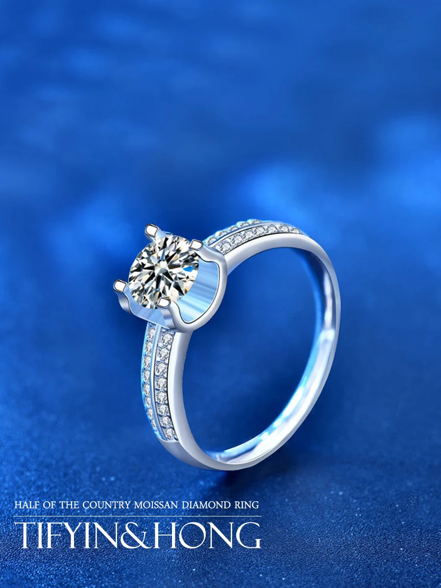 

2021 Trend Luxury Brand Jewelry Knuckle Moissanite Ring Couple Unisex 925 Sterling Silver