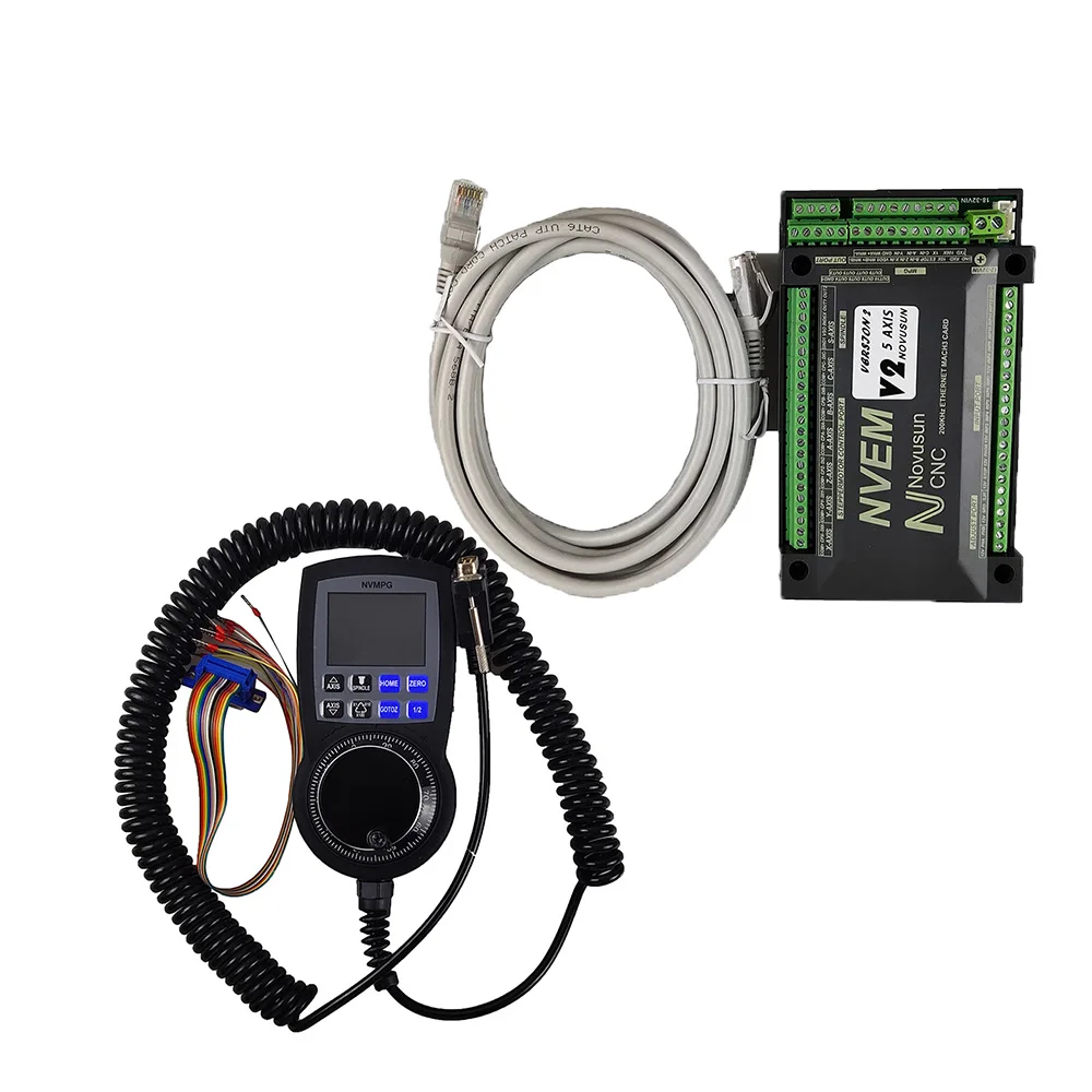 

CNC Mach3 NVEM Controller + NVMPG Mach3 Handwheel with USART port instead of general port6 Axis MPG For DIY CNC Router