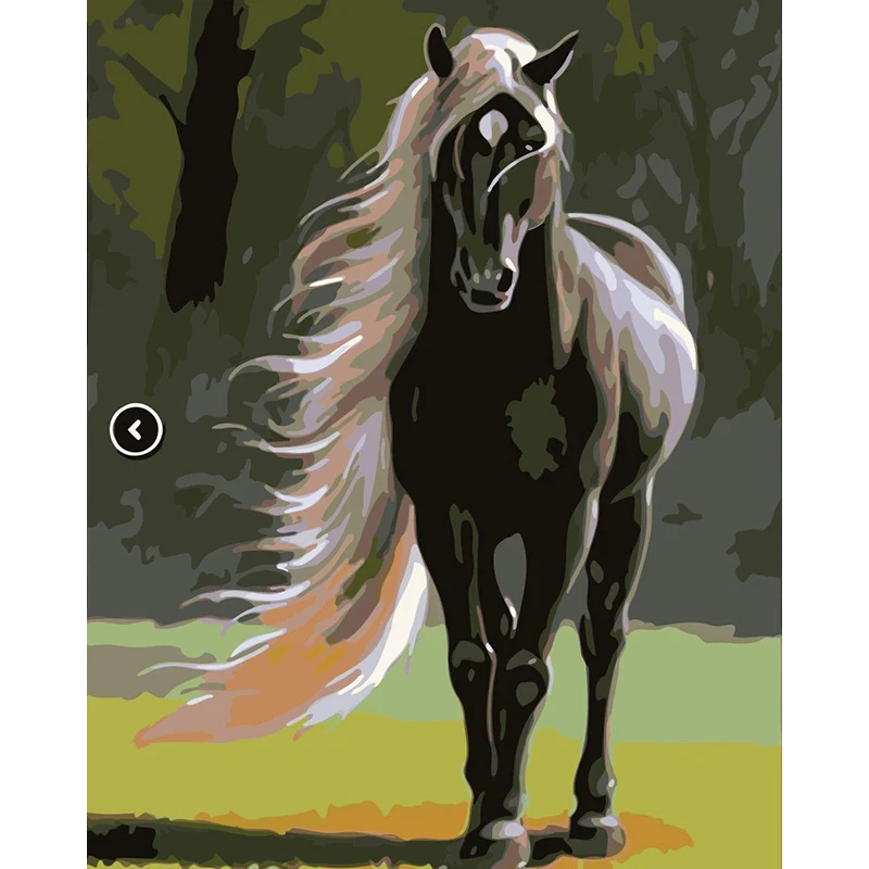

ROYALDREAM искусственная лошадь, абстрактная живопись своими руками, цифровая живопись по номерам, современное настенное искусство, картина для...