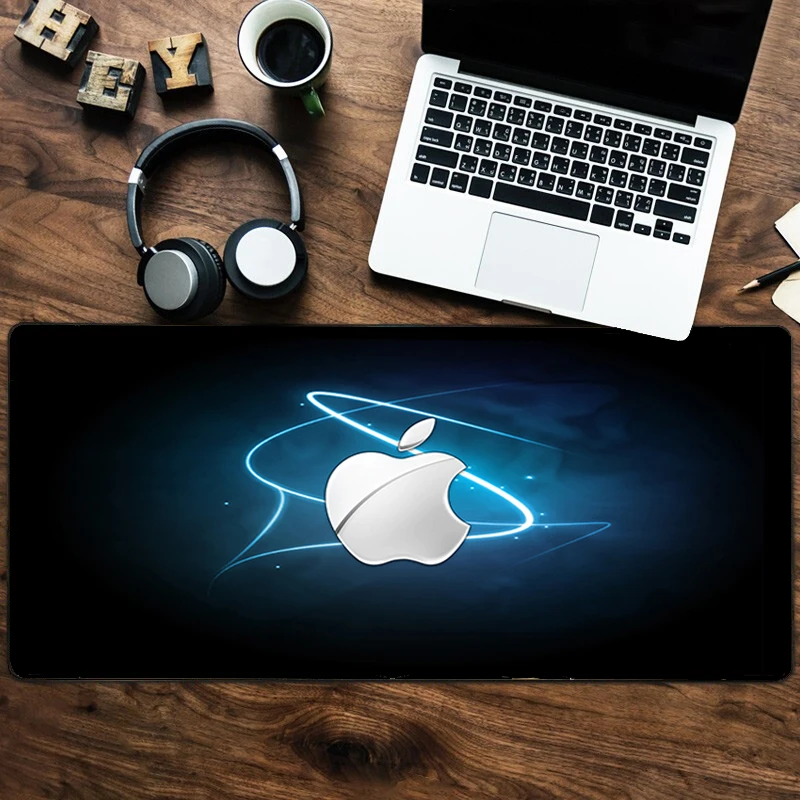 

Mouse pad Print Rubber Mouse Pad Locking Edge Large Mat Fast Laptop Gaming Mouse Pad To Gamer Gifts Apple logo