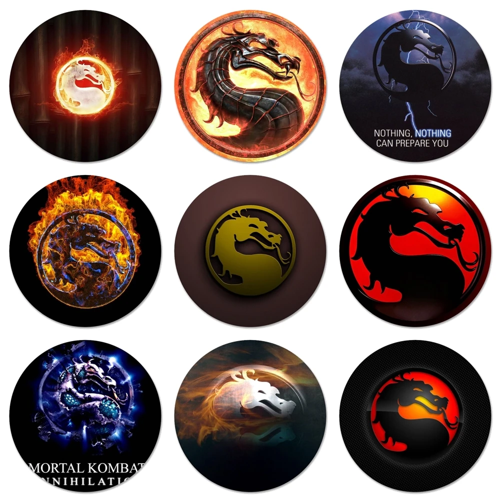 58 мм Mortal Kombat1 значок на булавке декоративные Броши Металлические Значки для