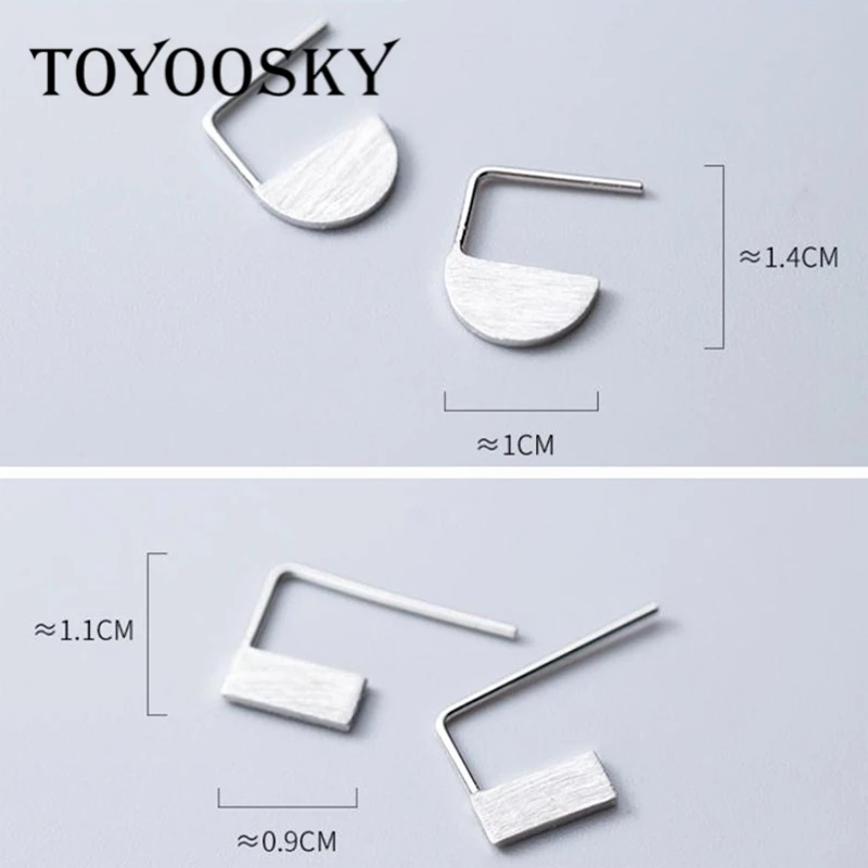 Женские полукруглые серьги из серебра 100% пробы|Серьги-гвоздики| |