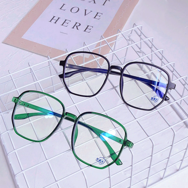 

New 4 Colors Anti Blue Light Oversized Glasses Computer Women Blue Light Blocking Glasses Gaming Big Size Men Eyeglasses Frame