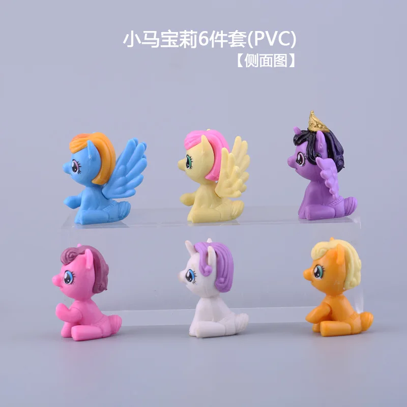 6 шт мультфильма Мой Маленький Пони для дня рождения торт украшения фигурки кукол
