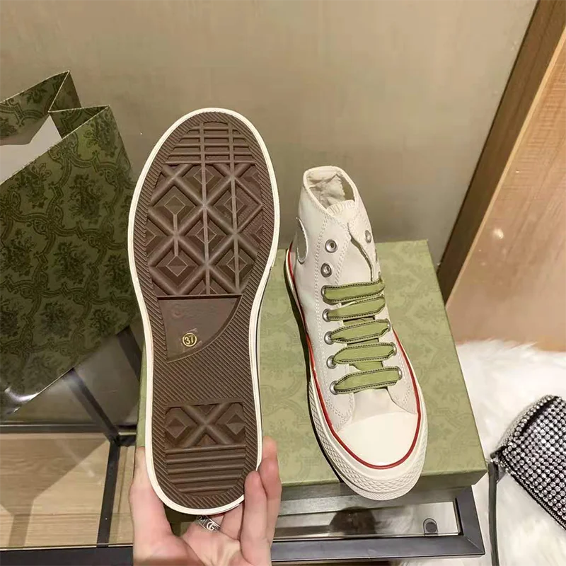 

2021 Ladies Fashion Shoes Luxury Brand Designer Canvas High-end Shoes Joint Women's Shoes High Quality Canvas Shoes