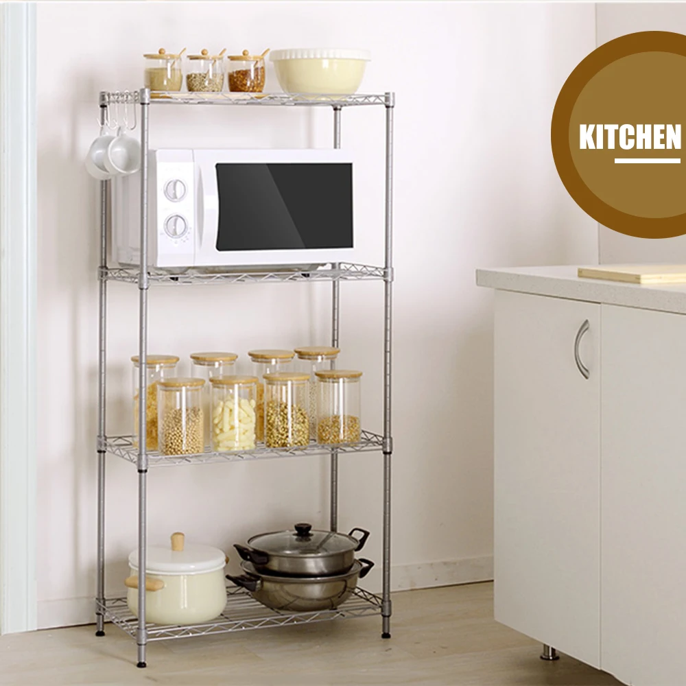 Стеллаж из углеродистой стали на 4 полки 60*30*120 см | Дом и сад