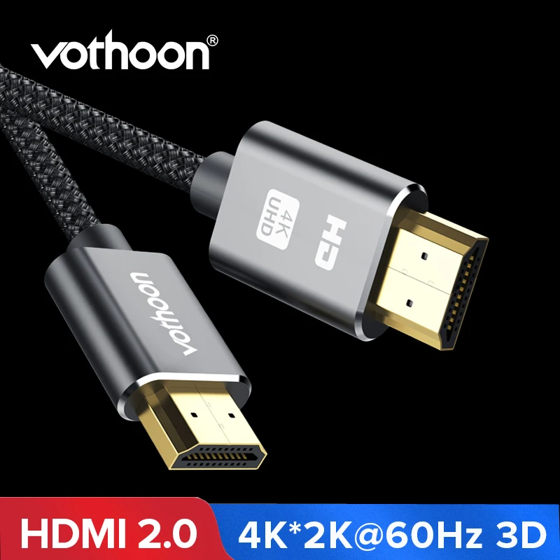 Vothoon 4K HDMI Cable HDMI to HDMI 2.0 HDR 4K 60Hz Cable for TV LCD Laptop Projector Computer PS4 TV 1m 2m 3m HDMI Cable