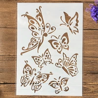 1pcs a4 butterflies diy layering stencils wall painting scrapbook coloring embossing album decorative template