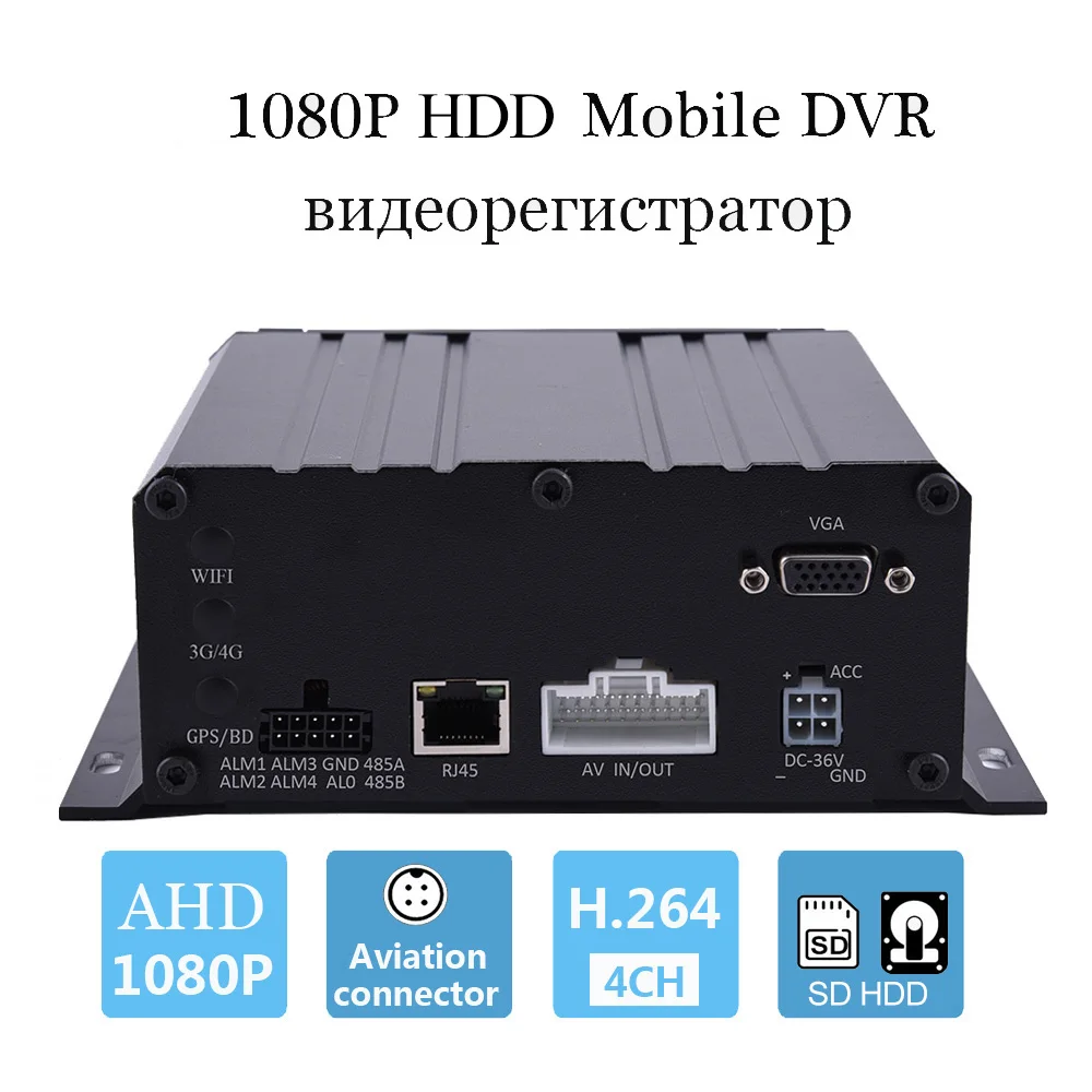 6Ch 4 канала 8Ch NTSC PAL русское меню 1080P SD карта Мобильный DVR Автомобильный