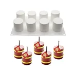 8 отверстий Форма цилиндра силиконовая форма для торта Любовь 3D Кекс желе пудинг печенья Форма для маффинов форма инструменты для выпечки