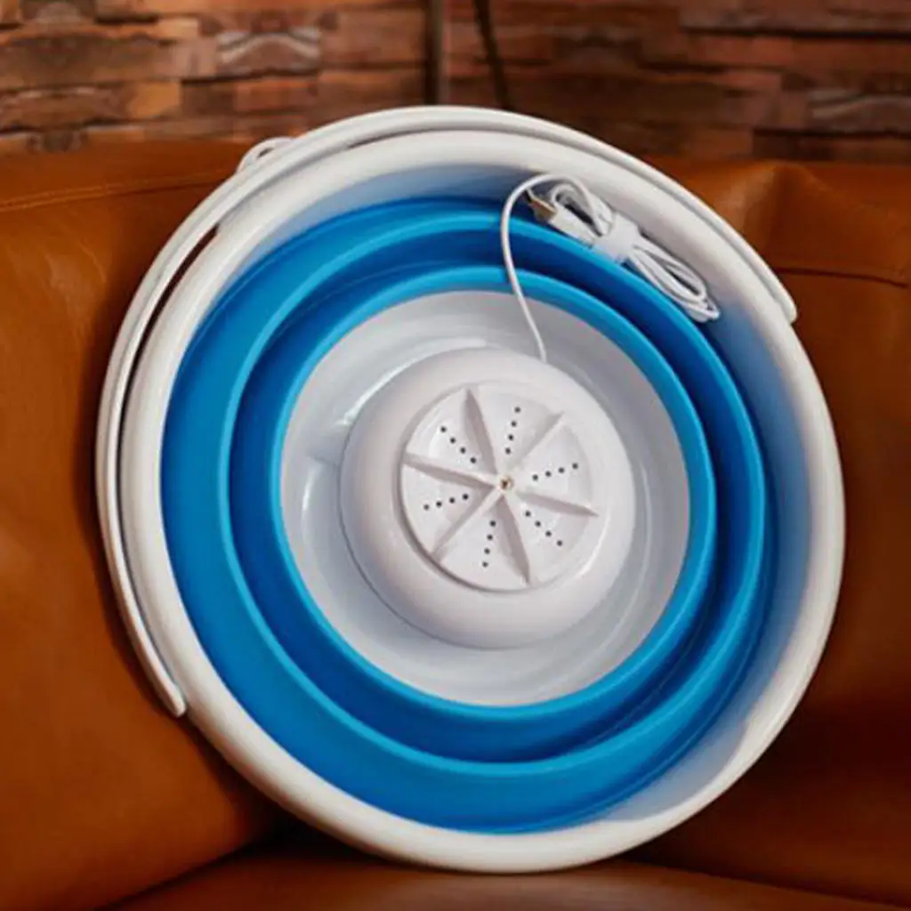 

Портативная мини-мойка со складной ванной для деловых поездок на колесах (синий)