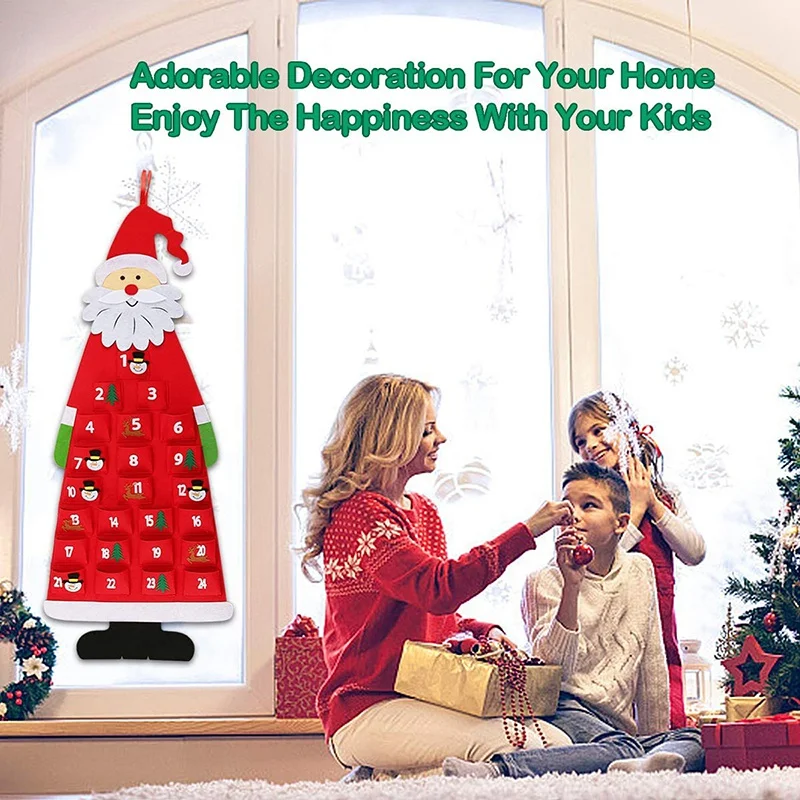 Войлочный календарь ткань рождественская подвеска украшение для дома | Дом и сад