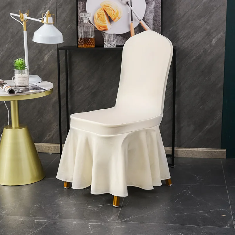 

Spandex Wedding Chair Cover Comfortable Wrinkle Resistant Spandex Chair Hood Removable Stretch Dining Room Banquet Chair Covers