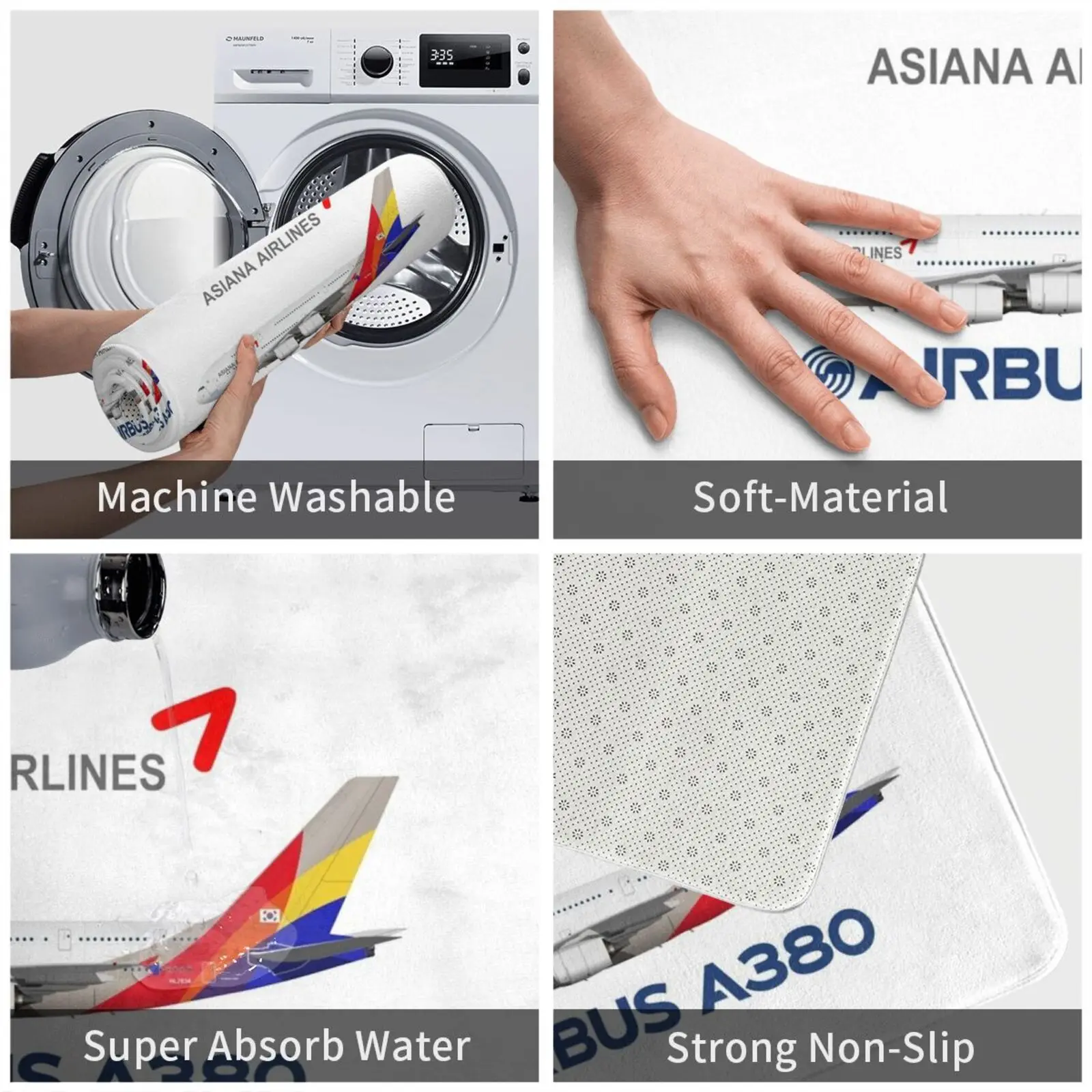 Иллюстрация сианы модель еженедельника коврик подушка для аэробусов A380 Asiana South