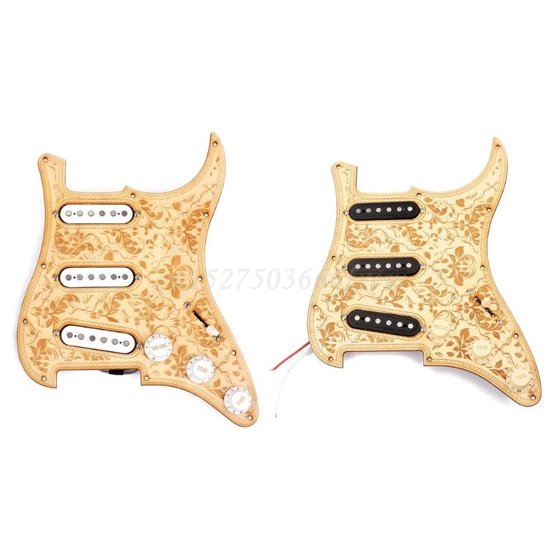OOTDTY SSS Prewired Pickguard 3 Одиночная катушка 5 позиционный переключатель звукоснимателя
