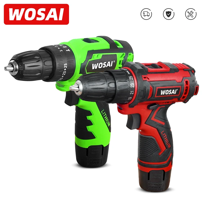 WOSAI Новый Banger 12V Мини беспроводной драйвер питания беспроводная дрель отвертка