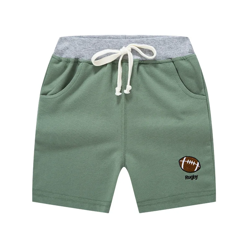 Pantalones cortos deportivos para ni&ntilde;os, informales, el&aacute;sticos, a la moda, novedad, verano, 2022-1