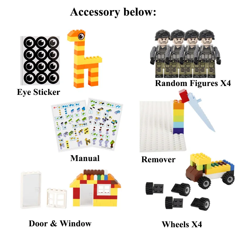 1000 шт. строительные блоки город DIY Творческий кирпич основная Модель Цифры