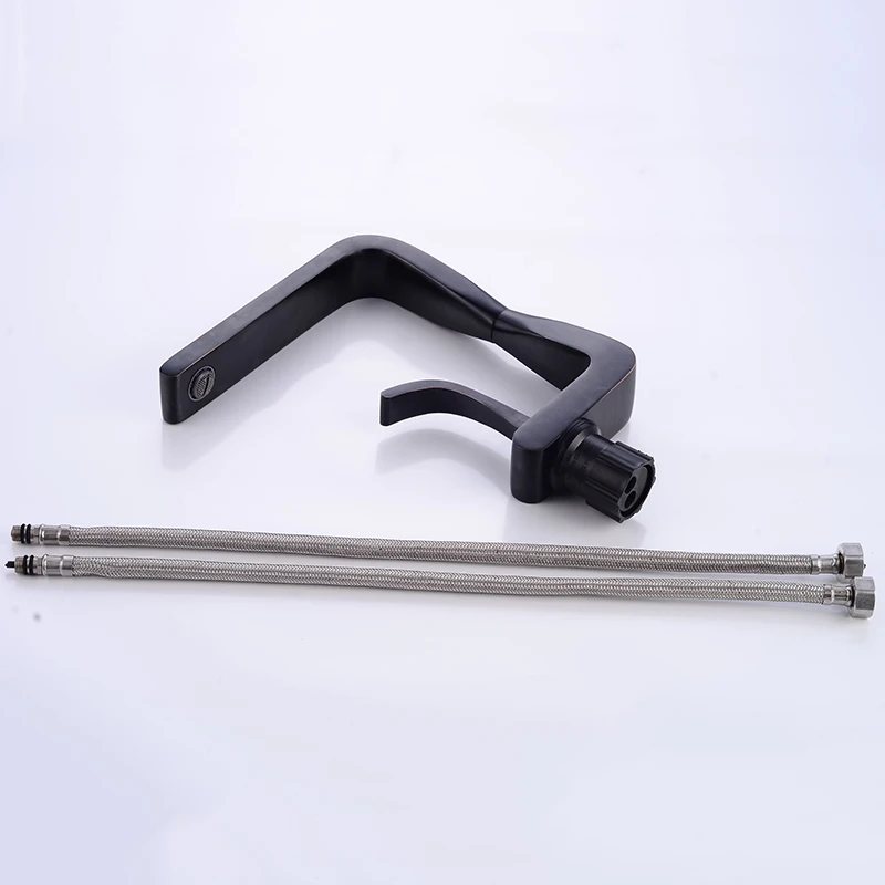 

Basin Faucet Bathroom Sink Faucet Black Taps Basin Faucet Mixer Single Handle Hole Deck Wash Hot Cold Mixer Tap Crane S79-435