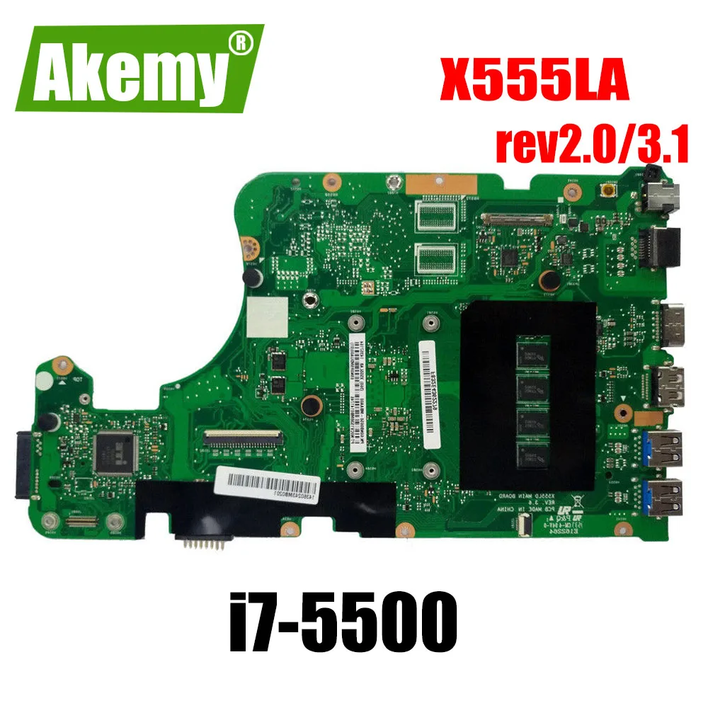 

X555LA Motherboard rev2.0/3.1 i7-5500 cpu For Asus X555LD X555LA Laptop motherboard X555LA Mainboard X555LA Motherboard test OK