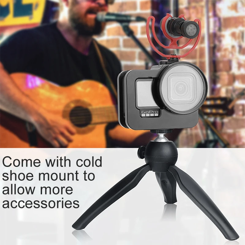 Алюминиевый чехол с ЧПУ для GoPro Hero 10 9 черный металлический защитный рамка