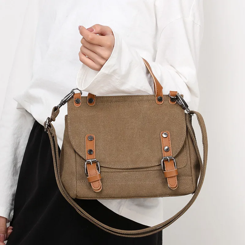 Женская сумка для отдыха износостойкая холщовая женская через плечо Большая