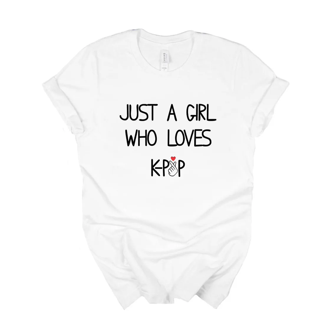 

Just A Girl Who Loves Kpop T-Shirt Kpop Shirt Unisex Women Men K-pop Short Sleeve T Shirt Graphic Tees Casual Tops Kpop Gifts