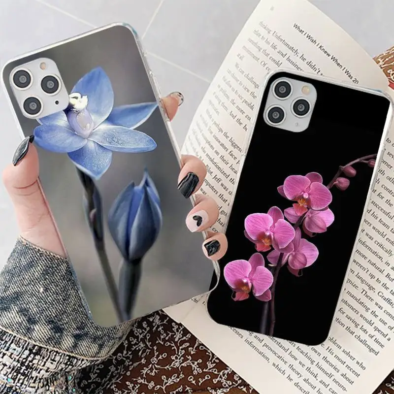 

Orchid Flowers Phone Case for iphone 13 8 7 6 6S Plus X 5S SE 2020 XR 11 12 mini pro XS MAX