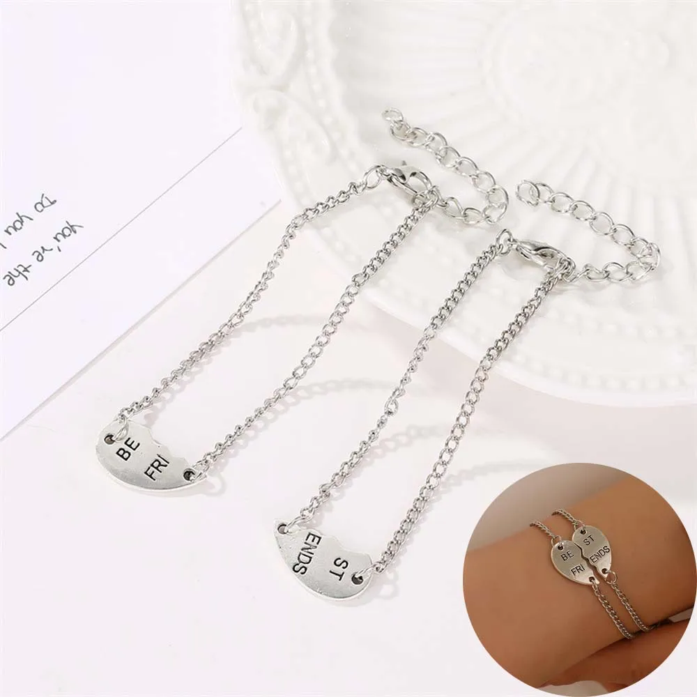 Лучшие браслеты друзья для женщин девушки Головоломка Сердце Браслеты Friendship Forever