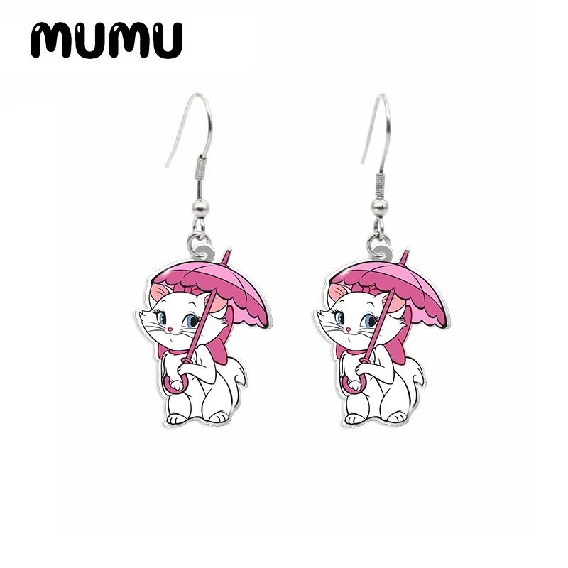 Висячие серьги Мари акриловые аристокоты ювелирные изделия ручной работы