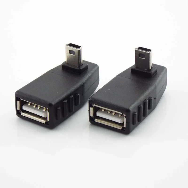 Угловой преобразователь 90 градусов мини USB 5-контактный разъем папа-USB мама OTG