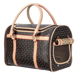 Роскошная Складная Сумка-слинг для собак, модная уличная переноска с леопардовым принтом для маленьких и средних щенков, сумка на плечо для транспортировки кошек