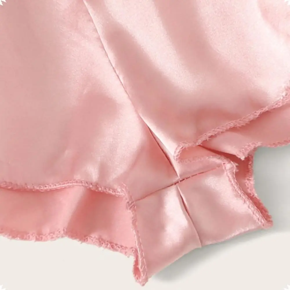 Женский комбинезон на бретельках без рукавов атласная ночная рубашка с