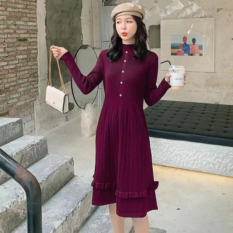 Will knit dress in autumn and winter long inside take the new women's wear wool render super fire | Женская одежда