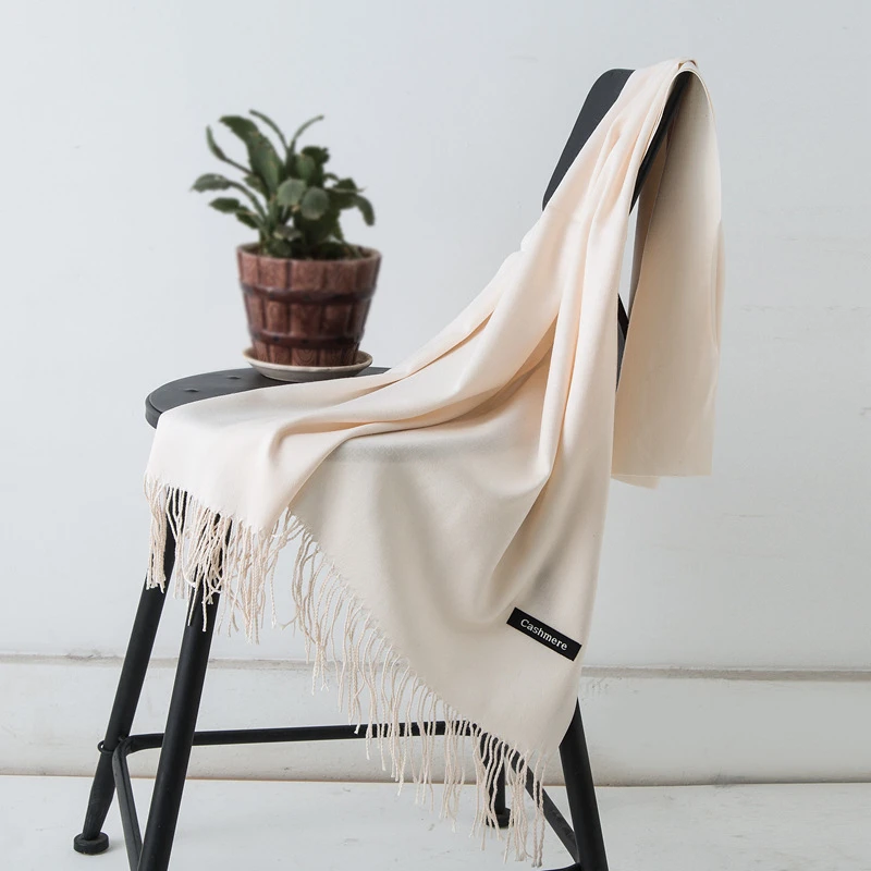 

Girita Women Scarf Fashion Winter Thin Solid Shawls and Wraps Lady Pashmina Bandana Female Hijab Autumn Long Head Scarves