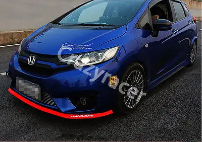 Универсальный красный резиновый передний спойлер боковая юбка Боди Комплект 2 16