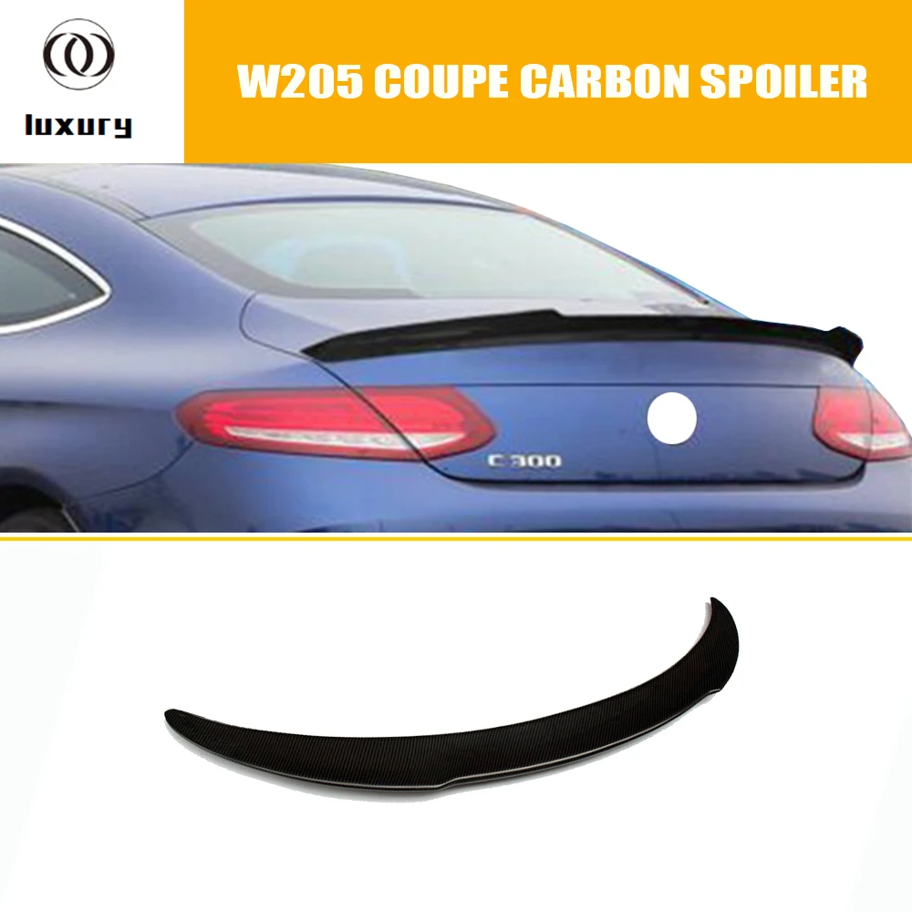Спойлер заднего крыла FD Style W205 из углеродного волокна для Benz C205 C200 C300 C43 C63 Coupe 2DR 15