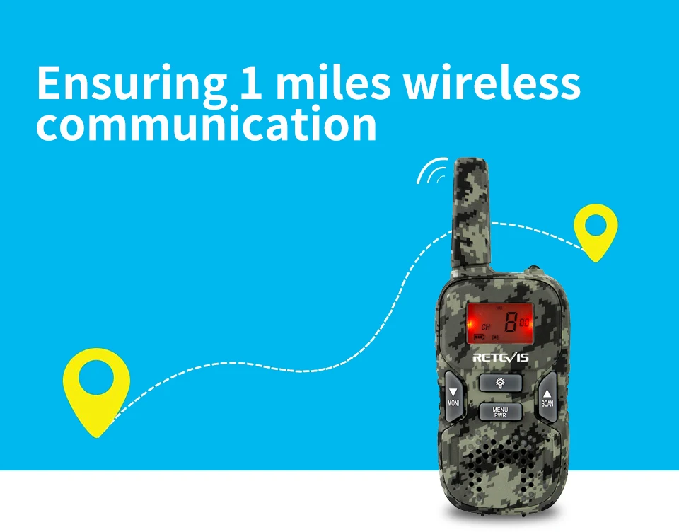 2 шт. RETEVIS RT33 Мини Walkie Talkie детские игрушки Рождественский подарок PMR PMR446 FRS VOX фонарик USB зарядка двухстороннее радио приемопередатчик