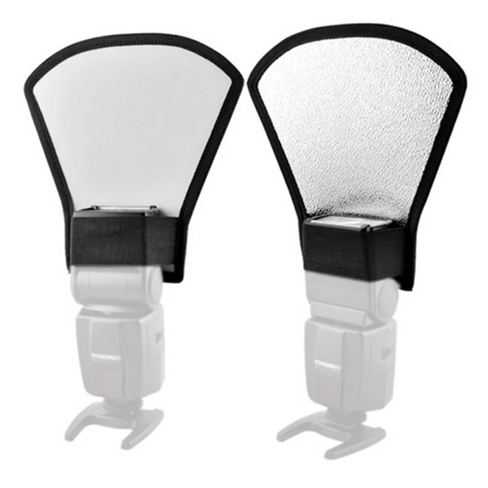 

Camera Flash Diffuser Softbox Silver and White Reflector for Canon 580EX/ for Nikon SB-600/Metz/ for Sony