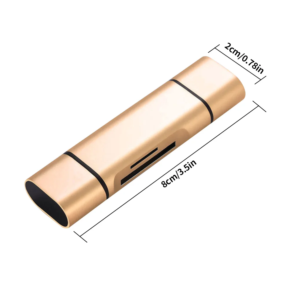 

5-in-1 Card Reader Type-c USB Card Reading Device Computer Phone TF SD Aluminum Alloy Reader